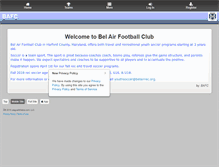 Tablet Screenshot of belairfootballclub.com